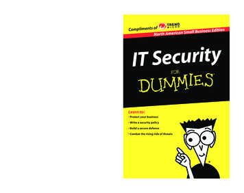 IT Security For Dummies , North American Small Business .