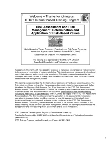 Risk Assessment And Risk Management: Determination And Application Of .