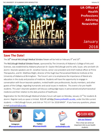 UMB President's Newsletter January 2018 - UMB Home