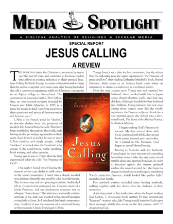 SPECIAL REPORT JESUS CALLING