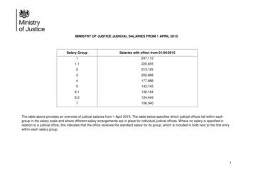 Ministry Of Justice Judicial Salaries From 1 April 2015 - GOV.UK