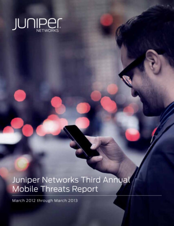 Juniper Networks Third Annual Mobile Threats Report - Optus