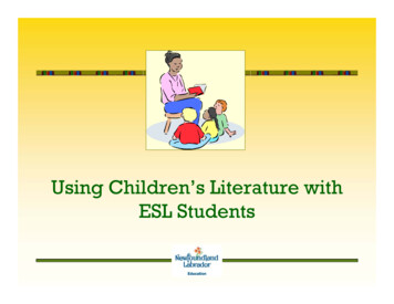 Using Children’s Literature With ESL Students