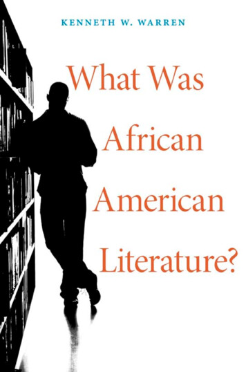 What Was African American Literature?