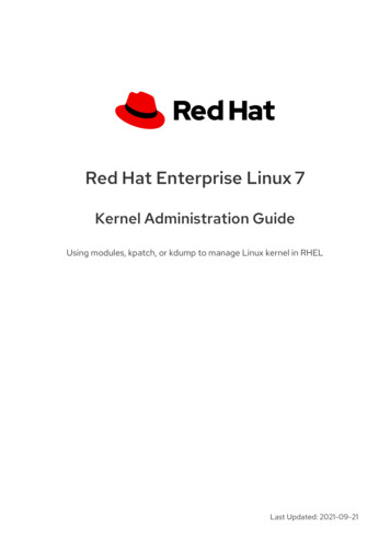 Red Hat Enterprise Linux 7 Kernel Administration Guide