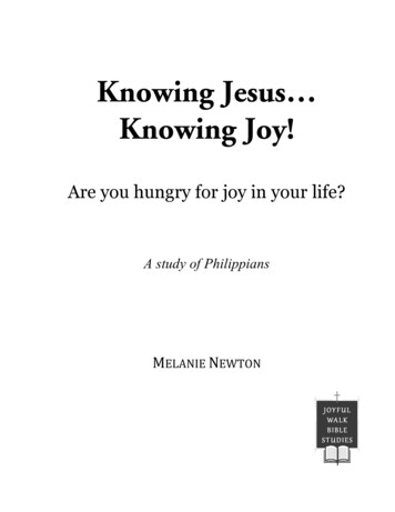 Knowing Jesus Knowing Joy! - Free Bible Studies For Women