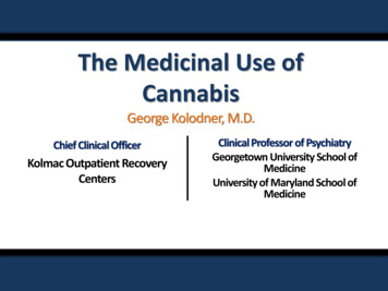 The Medicinal Use Of Cannabis - Internal Medicine ACP