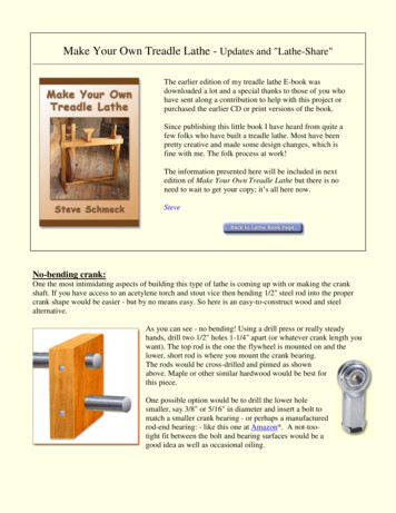 Make Your Own Treadle Lathe - Supplement