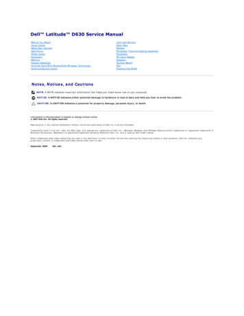 Dell Latitude D630 Service Manual