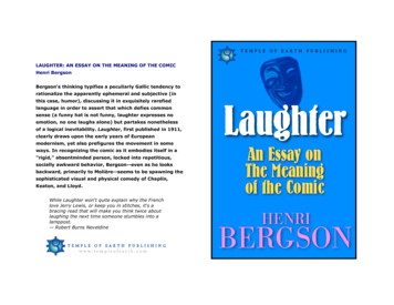 LAUGHTER: AN ESSAY ON THE MEANING OF THE COMIC