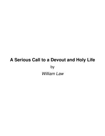 Law A Serious Call To A Devout And Holy Life