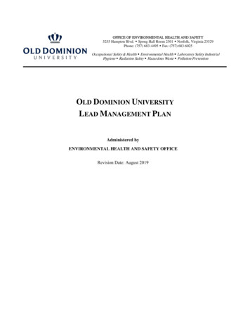 Lead Management Plan - ODU