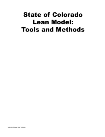 State Of Colorado Lean Model: Tools And Methods