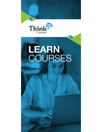 Catalog LEARN COURSES - ThinkHR