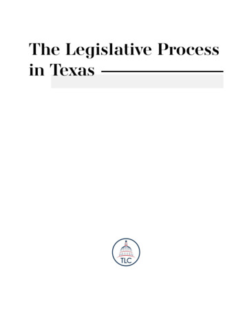 The Legislative Process In Texas