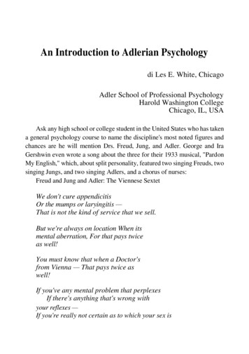 An Introduction To Adlerian Psychology - Fondato Da Aldo