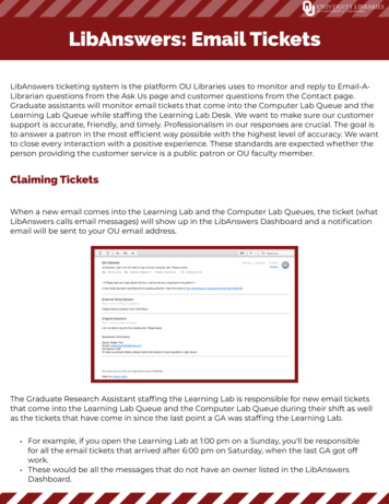 LibAnswers: Email Tickets - University Of Oklahoma