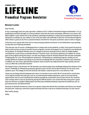 Premedical Programs Newsletter