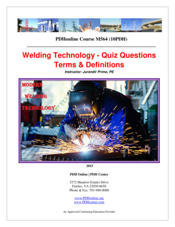 PDHonline Course M564 (10PDH) Welding Technology - 