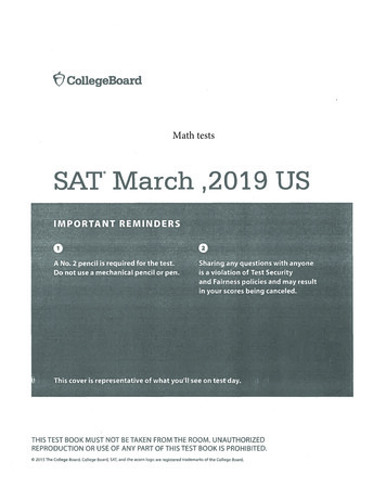 SAT Math Tests - Focus On Learning