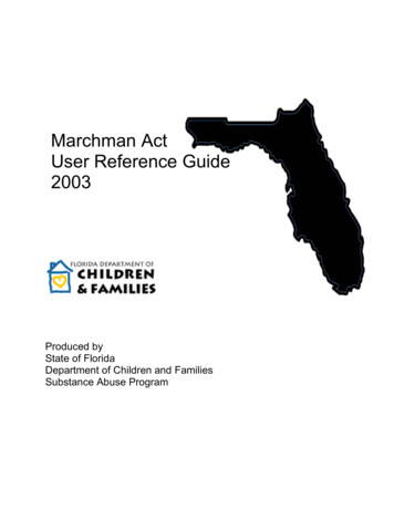 Marchman Act User Reference Guide 2003