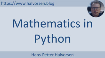 Mathematics In Python - Halvorsen.blog