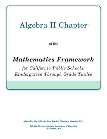 Algebra II Chapter