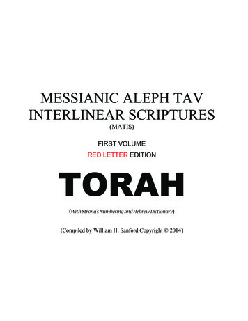 FIRST VOLUME RED LETTER EDITION TORAH