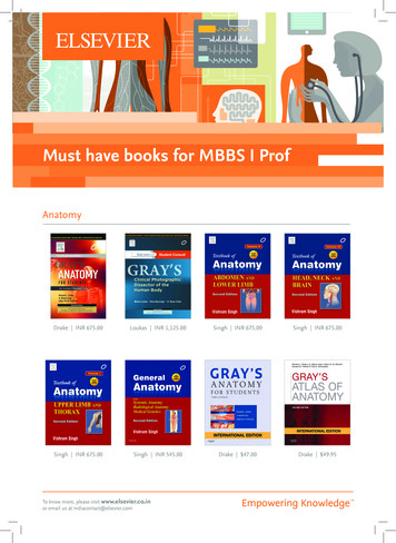 Must Have Books For MBBS I Prof - Elsevier