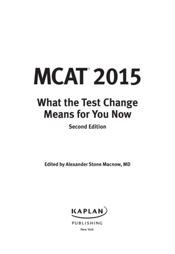 MCAT 2015 - UNCW