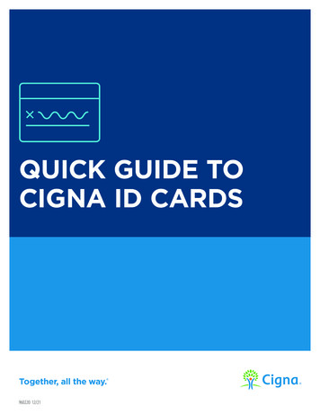 QUICK GUIDE TO CIGNA ID CARDS
