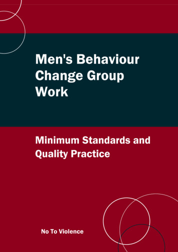 Men's Behaviour Change Group Work