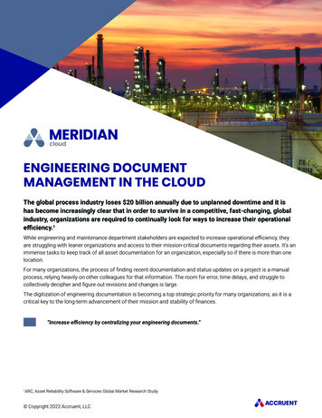 Meridian Cloud: Engineering Information Management In The Cloud