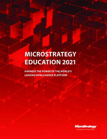 MICROSTRATEGY EDUCATION 2021