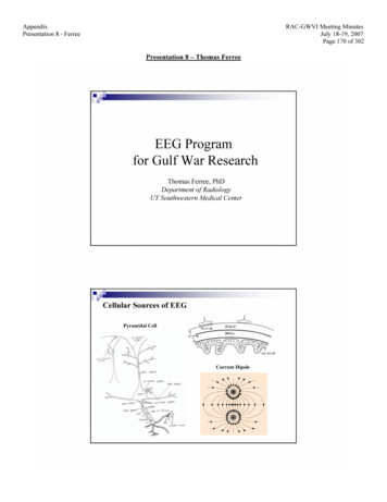 EEG Program For Gulf War Research - Veterans Affairs