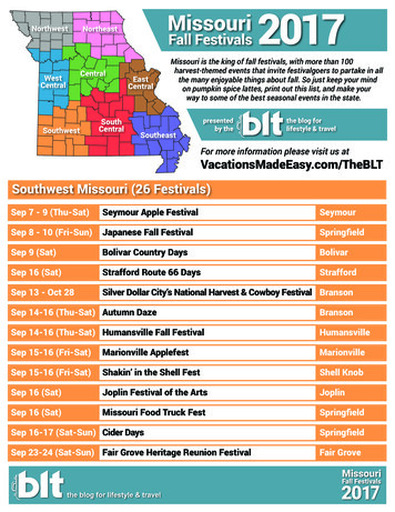 Missouri Fall Festivals 2017