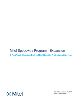 Mitel Speedway Program - Expansion