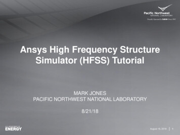 Ansys High Frequency Structure Simulator (HFSS) Tutorial