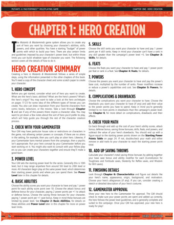 TM CHAPTER 1: HERO CREATION