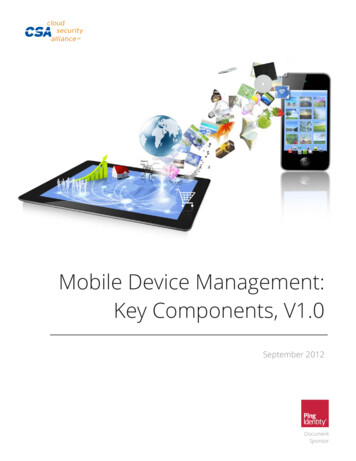 Mobile Device Management: Key Components, V1