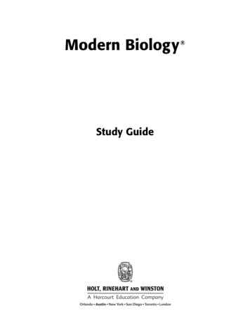 Modern Biology - St. Johns County School District