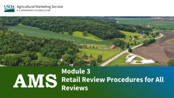 Module 3 AMS Retail Review Procedures For All Reviews
