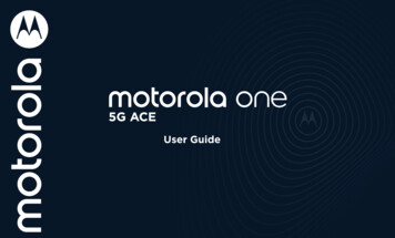 Motorola One 5G ACE User Guide - Consumer Cellular