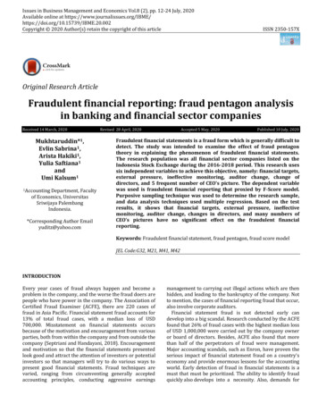 Fraudulent Financial Reporting: Fraud Pentagon Analysis In .