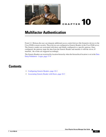 Multifactor Authentication - Cisco