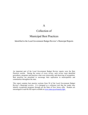A Collection Of Municipal Best Practices