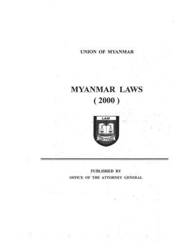 MYANMAR LAWS