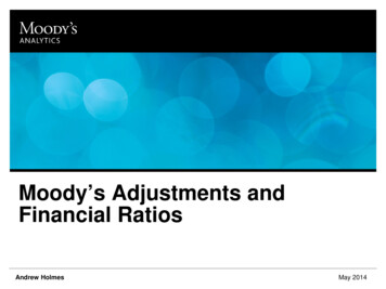 Moody's Adjustments And Financial Ratios