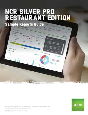 NCR SILVER PRO RESTAURANT EDITION - JCR Systems