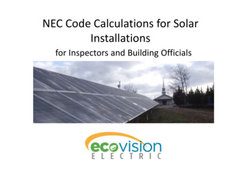 NEC Code Calculations For Solar Installations